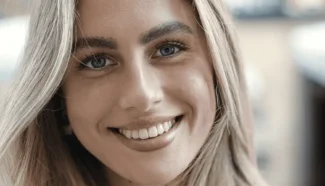 Egg donor smiling because she is happy to be an egg donor with Fairfax EggBank.