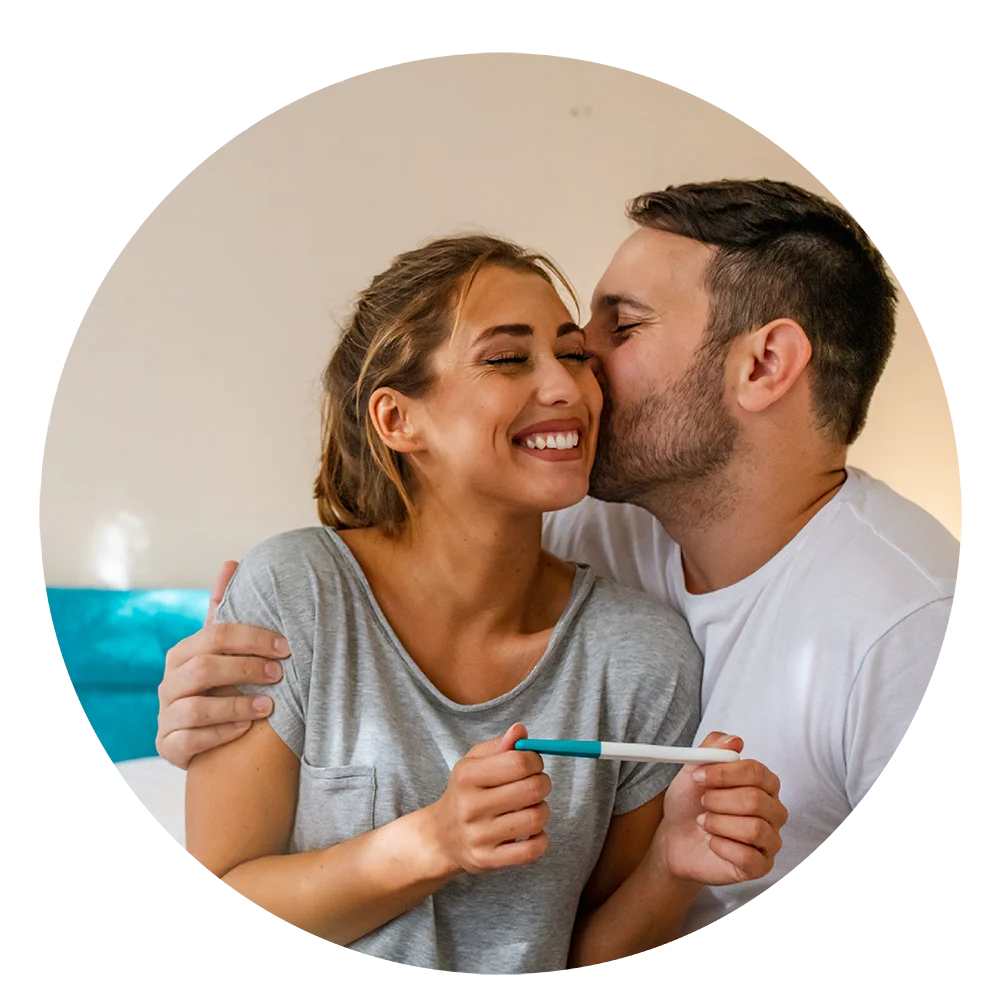 happy couple pregnant