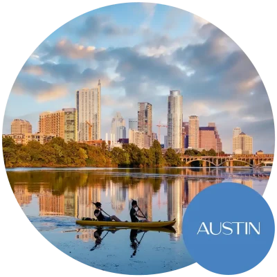 Sunrise kayaking outside of Austin, TX. Become an egg donor in Texas today!