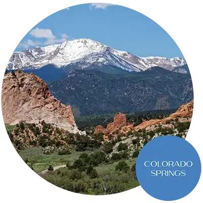 A photo depicting Colorado Springs, CO, one of our egg donation retrieval locations.