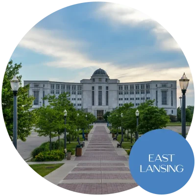 A white building in East Lansing, MI. Become an egg donor in Michigan today!