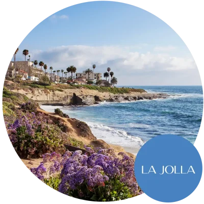 Beach view in La Jolla, CA near San Diego. Become an egg donor in California today!
