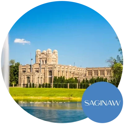 A scenic view of the Saginaw Waterworks during the daytime. Become an egg donor in Michigan today!