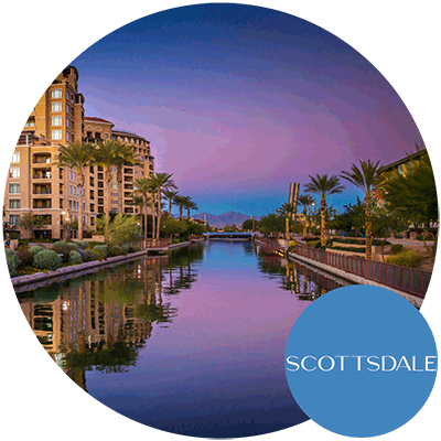 Dusk in Scottsdale, AZ, near Phoenix. Become an egg donor in Arizona today!