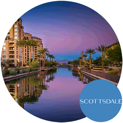 Dusk in Scottsdale, AZ, near Phoenix. Become an egg donor in Arizona today!